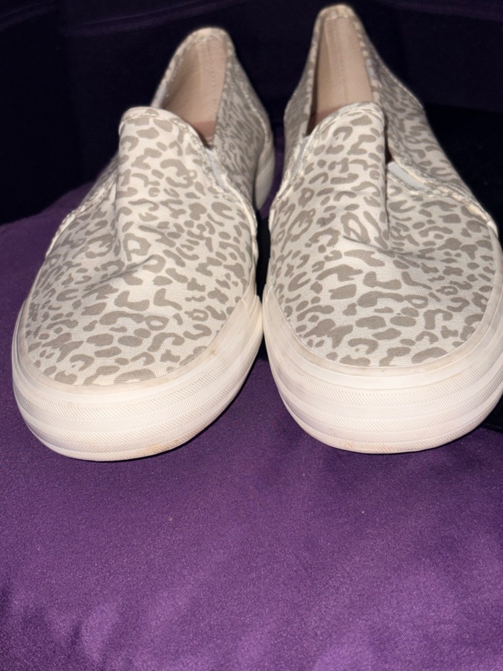 *Keds Women’s Slip-On Leopard Print Canvas Sneaker - Beige/White - Picture 8 of 8